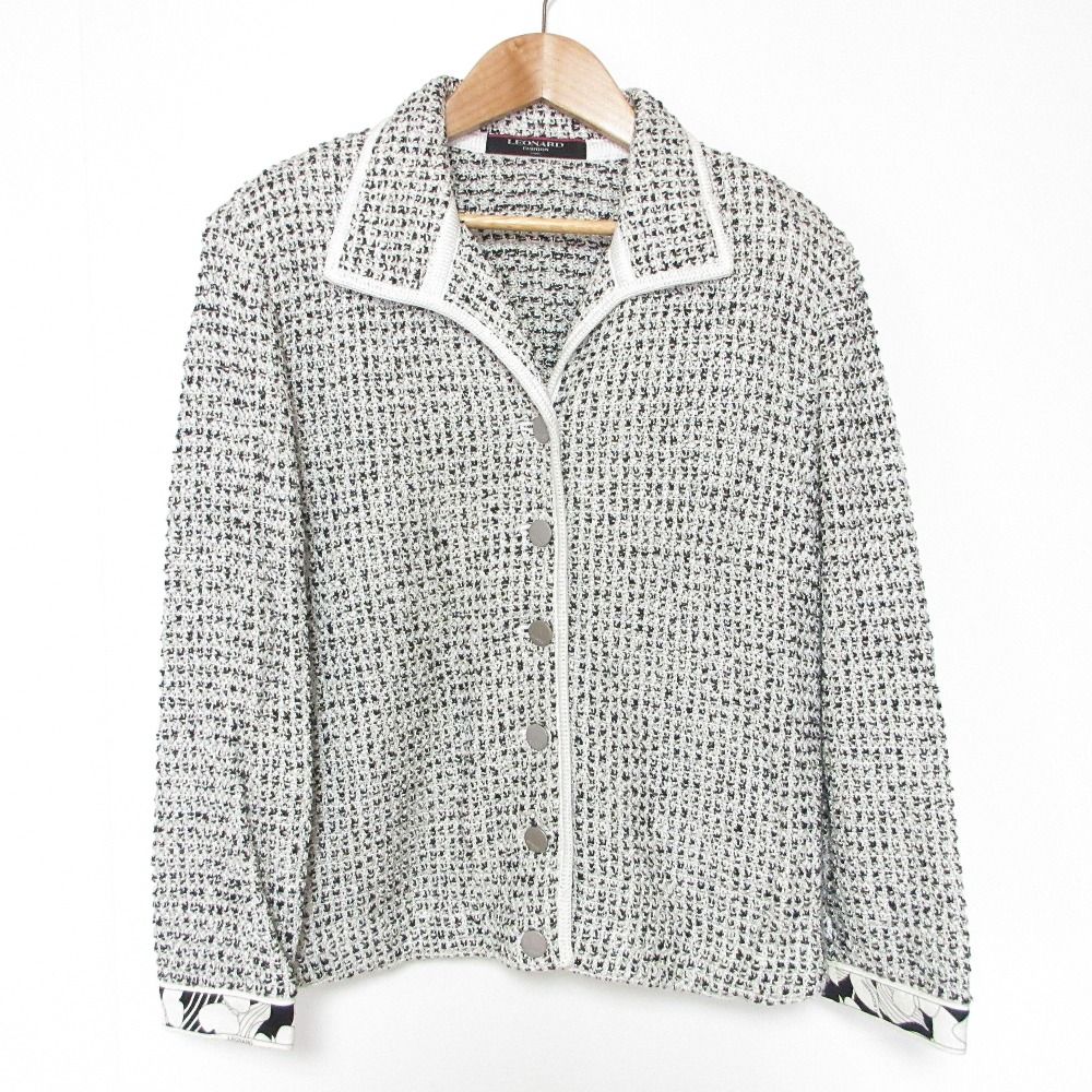 良品 LEONARD レオナール シルク ニットツイード ジャケット