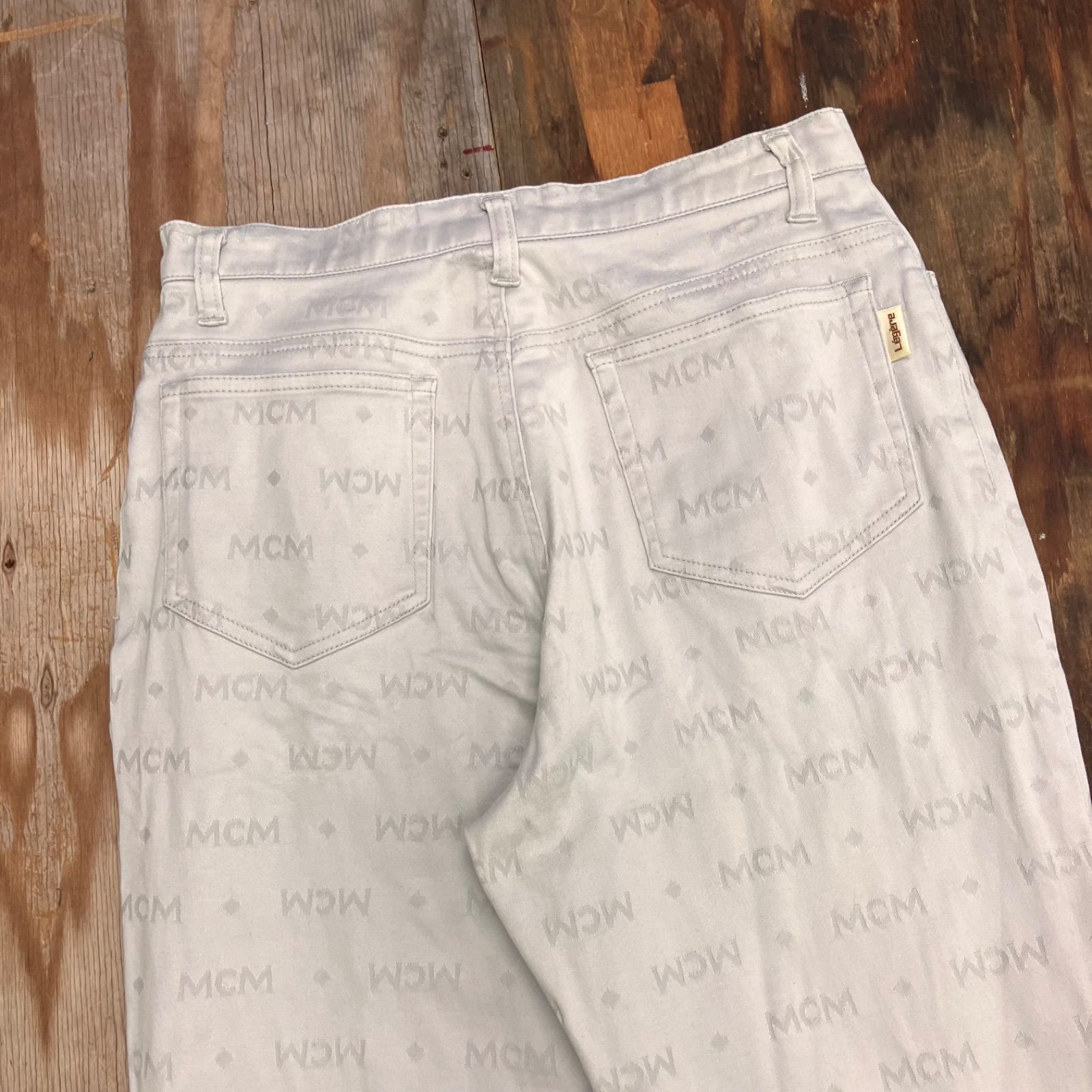 PPFM デニム パンツ ジーンズ ダブルウエスト ギミック Y2K 90s 00s 