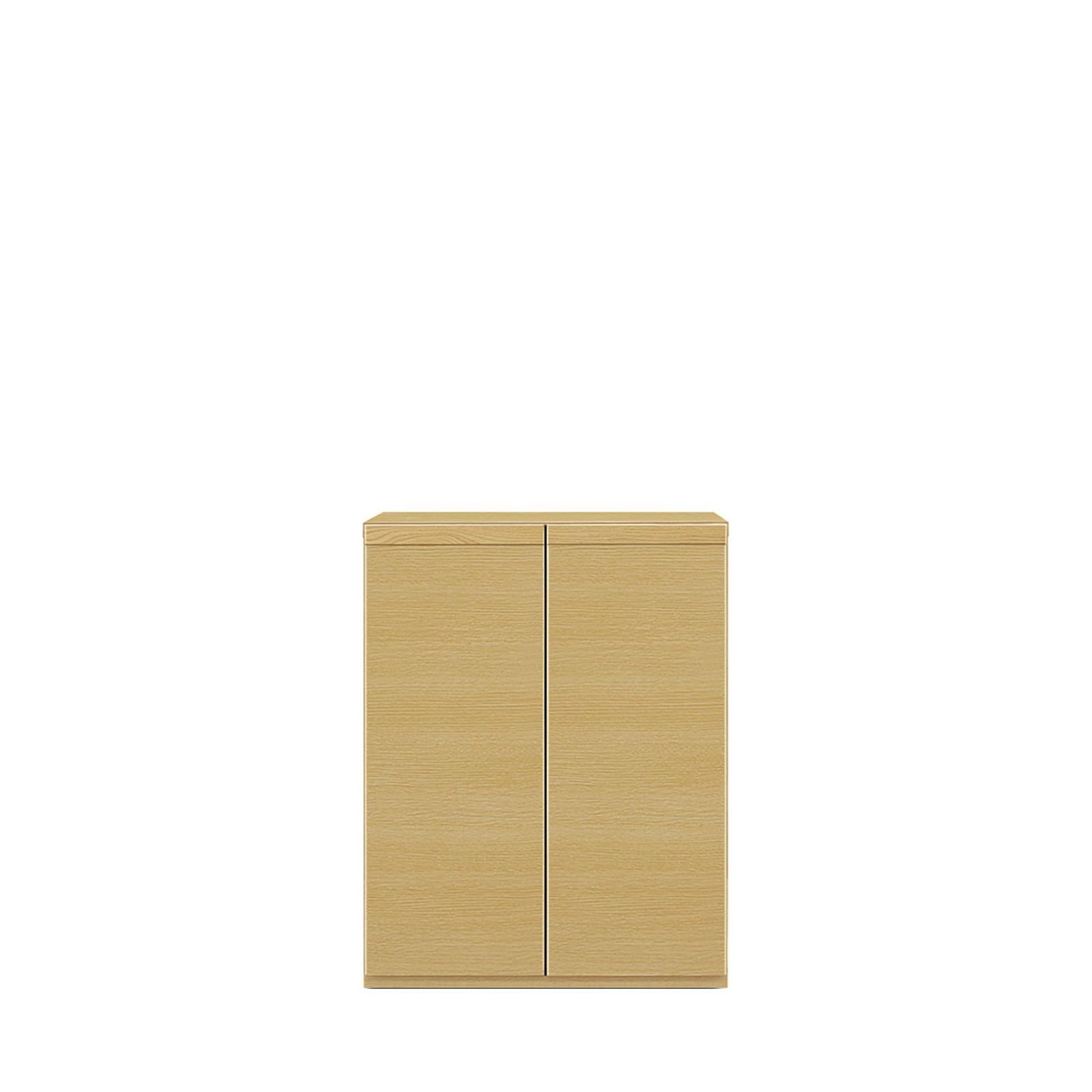 人気商品 ナチュラル ロータイプ 幅75×奥行39×高さ97cm 436091 オープン シューズボックス サイドボード フリーボード 立義