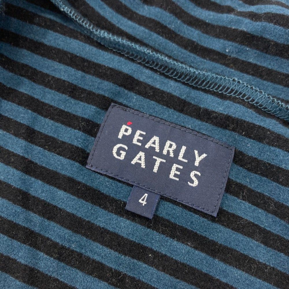 サイズ：4 PEARLY GATES パーリーゲイツ ハーフジップ 長袖Tシャツ 微