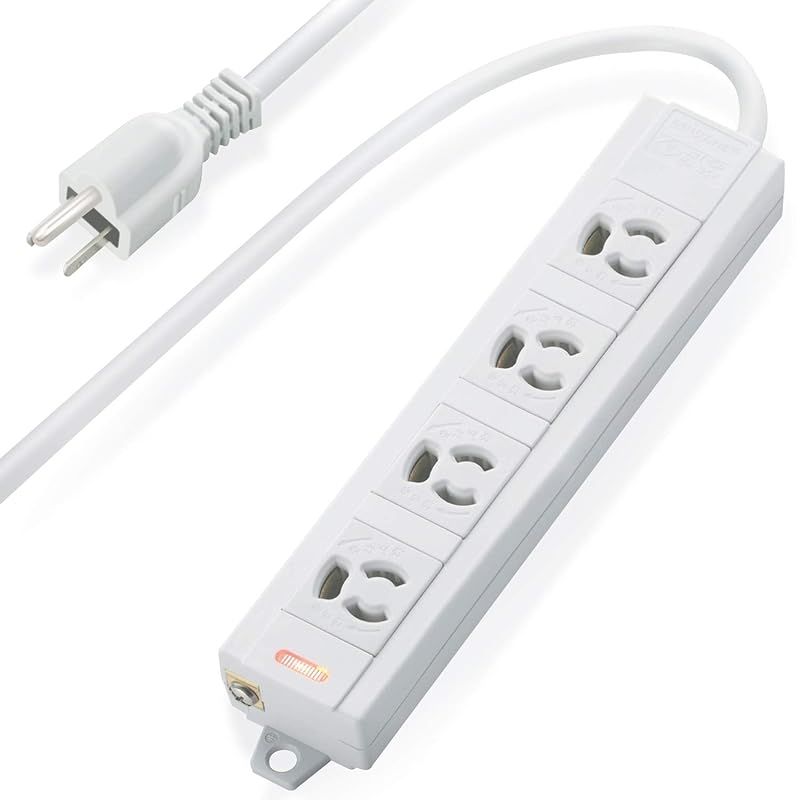 エレコム 電源タップ マグネット付 抜け止めコンセント 壁取付用固定フック付 3P-2P変換アダプタ付 4個口 3m T-ECOH3430NM 0