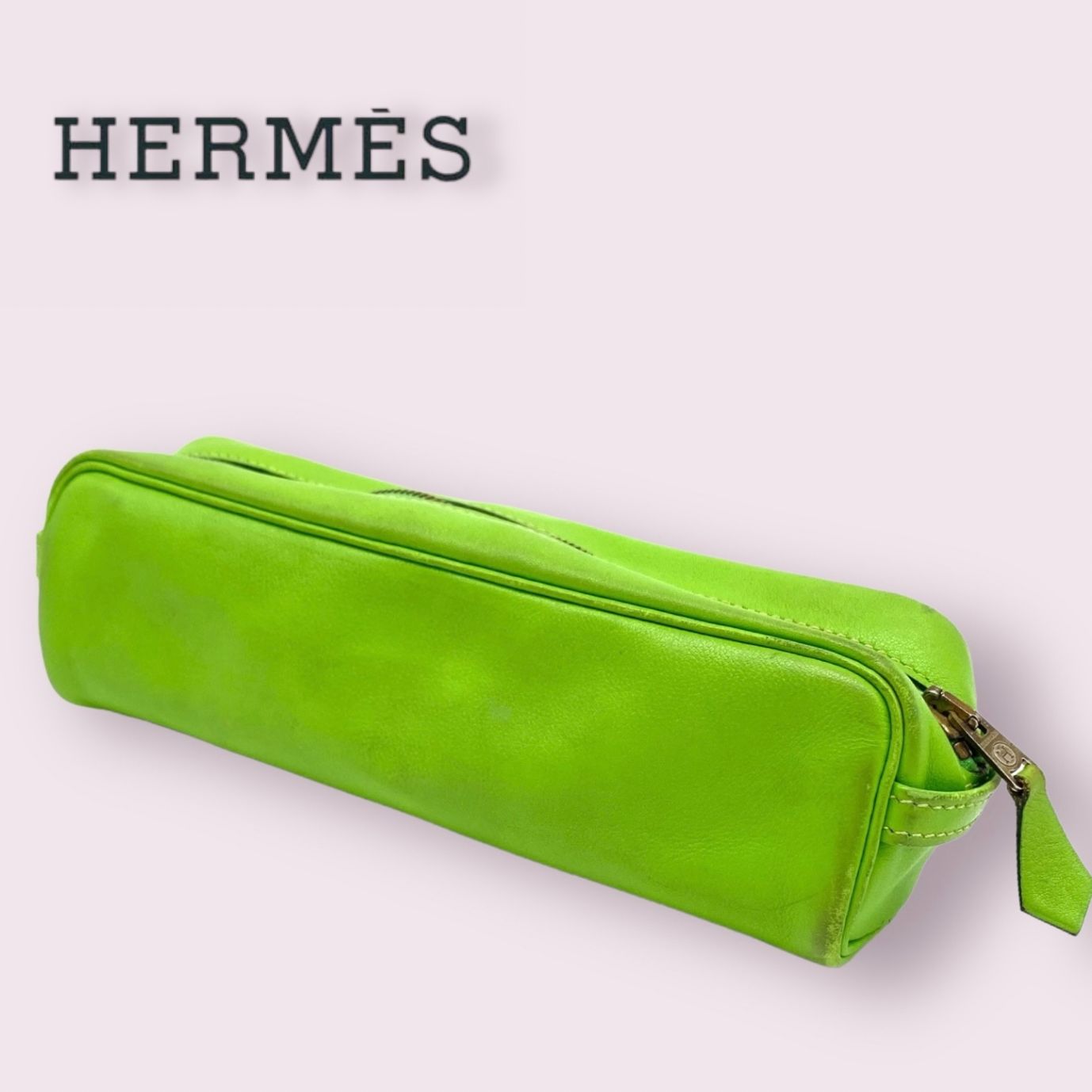 HERMES エルメス ペンケース グリーン - メルカリ