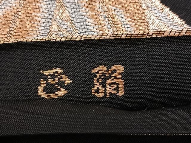 に*こ様 洒落袋帯 正絹 格子 絣 琉球柄 六通T-6149 平和屋着物◎佐賀錦 六通柄袋帯 慶長 金銀糸 正絹 逸品