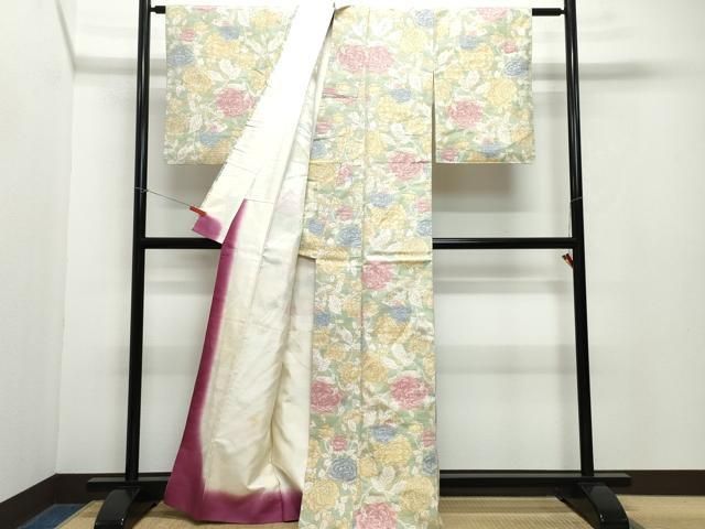平和屋着物○上質な紬 薔薇 バラ 正絹 逸品 CAAZ0830vf - メルカリ