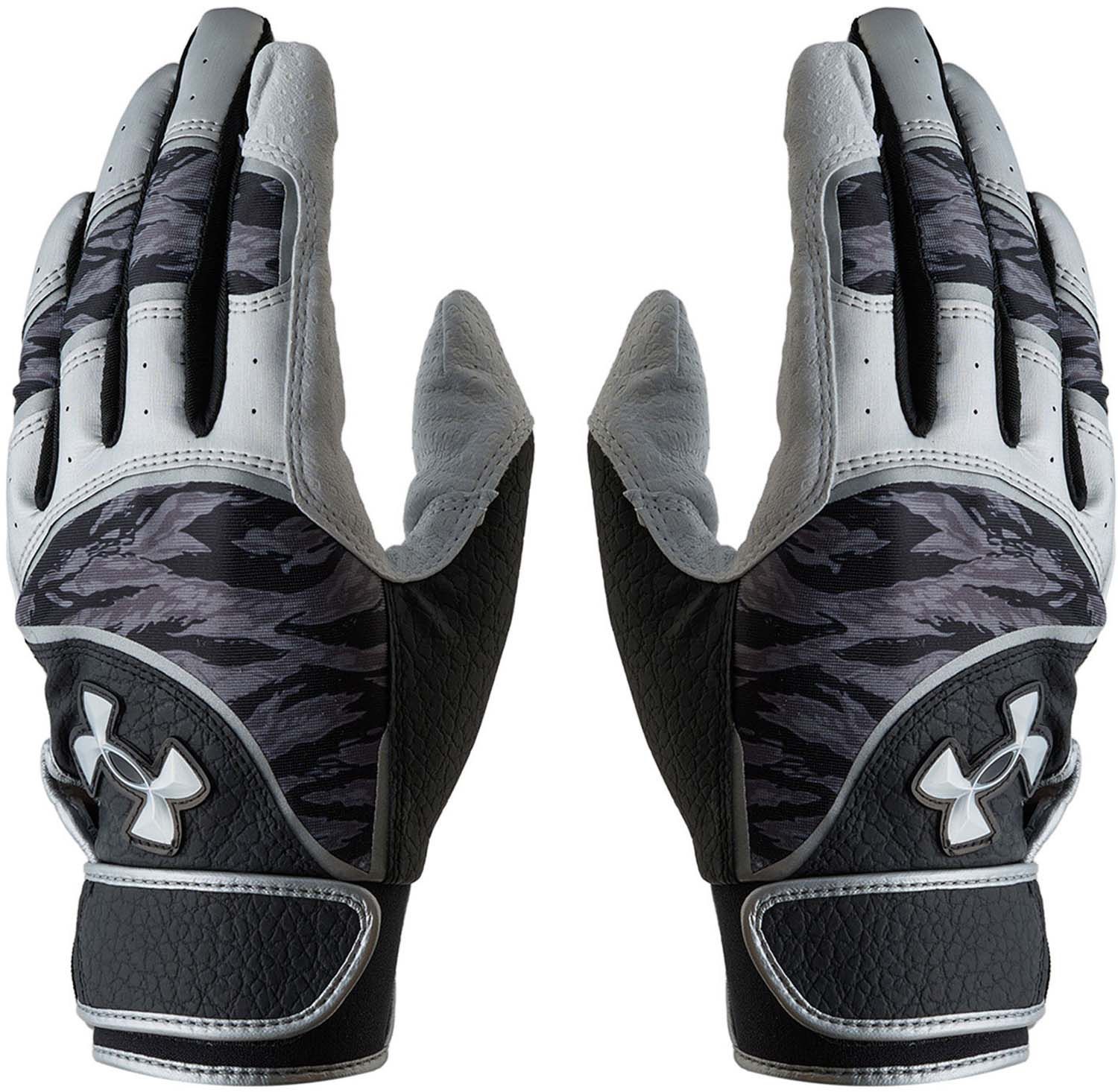 アンダーアーマー UNDER ARMOUR 野球 UA アンディナイアブル プロ バッティンググローブ 両手用 メンズ 手袋 ベースボール グリップ力 フィット感 立体成型 部活 練習 トレーニング 試合 6001006 001 BLACK|SILVER