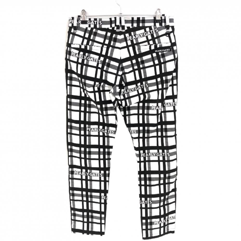 パーリーゲイツ　パンツ　サイズ4 新品　チェック　メンズ 新品 パーリーゲイツ ハーフパンツ チェック柄 赤黒 Mサイズ（4