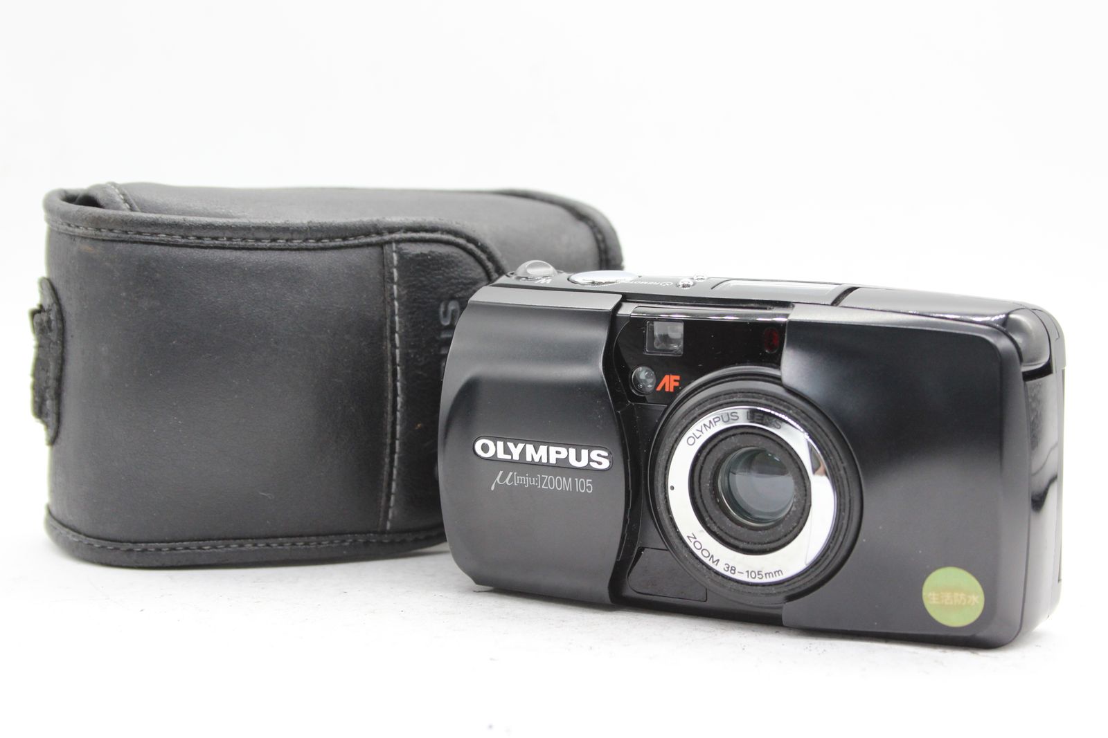 返品保証】 オリンパス Olympus μ mju ZOOM 105 ブラック 38-105mm 