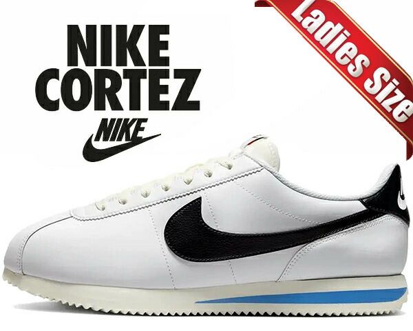 ナイキ ウィメンズ コルテッツ NIKE WMNS CORTEZ white|black-lt photo blue-sail dn1791-100 レディース スニーカー ホワイト ブラック