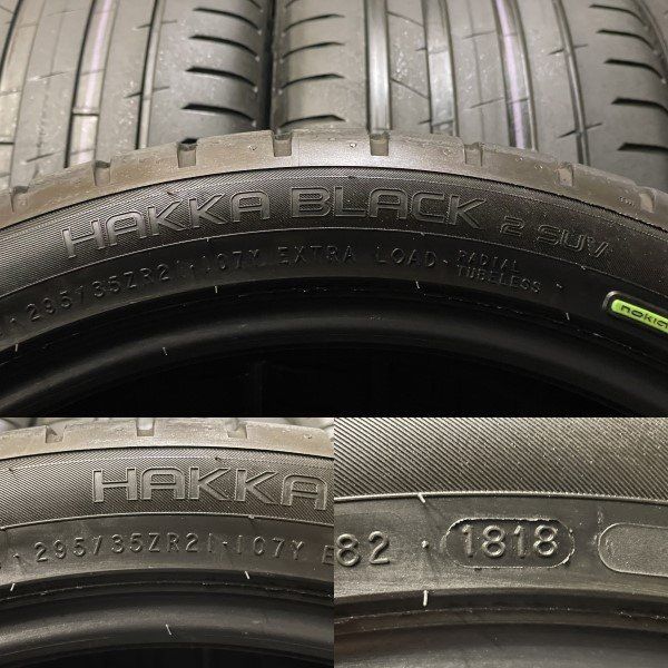 走行短め nokian HAKKA BLACK2 SUV 295/35R21 21インチ 夏タイヤ 4本 