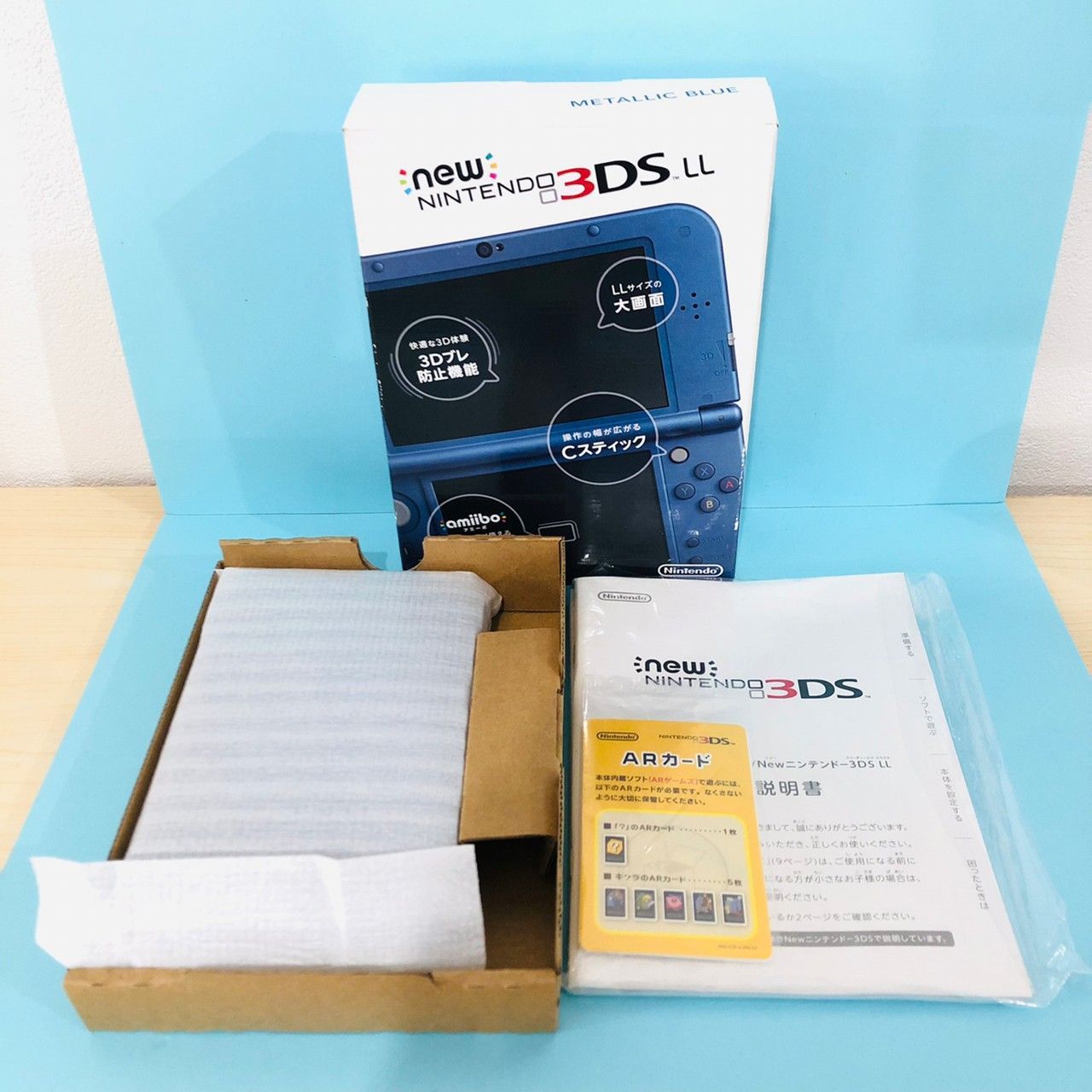 ほぼ未使用』新品同様 任天堂 new3dsll メタリックブルー 本体 ニュー 