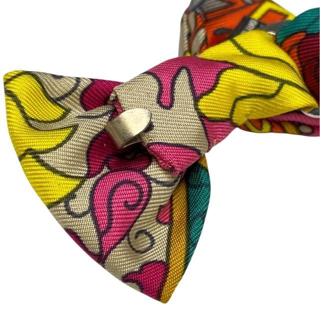 エルメス ヌー パピヨン 蝶ネクタイ リボンタイ 小物 総柄 シルク マルチ KANDAIZUMI_COM