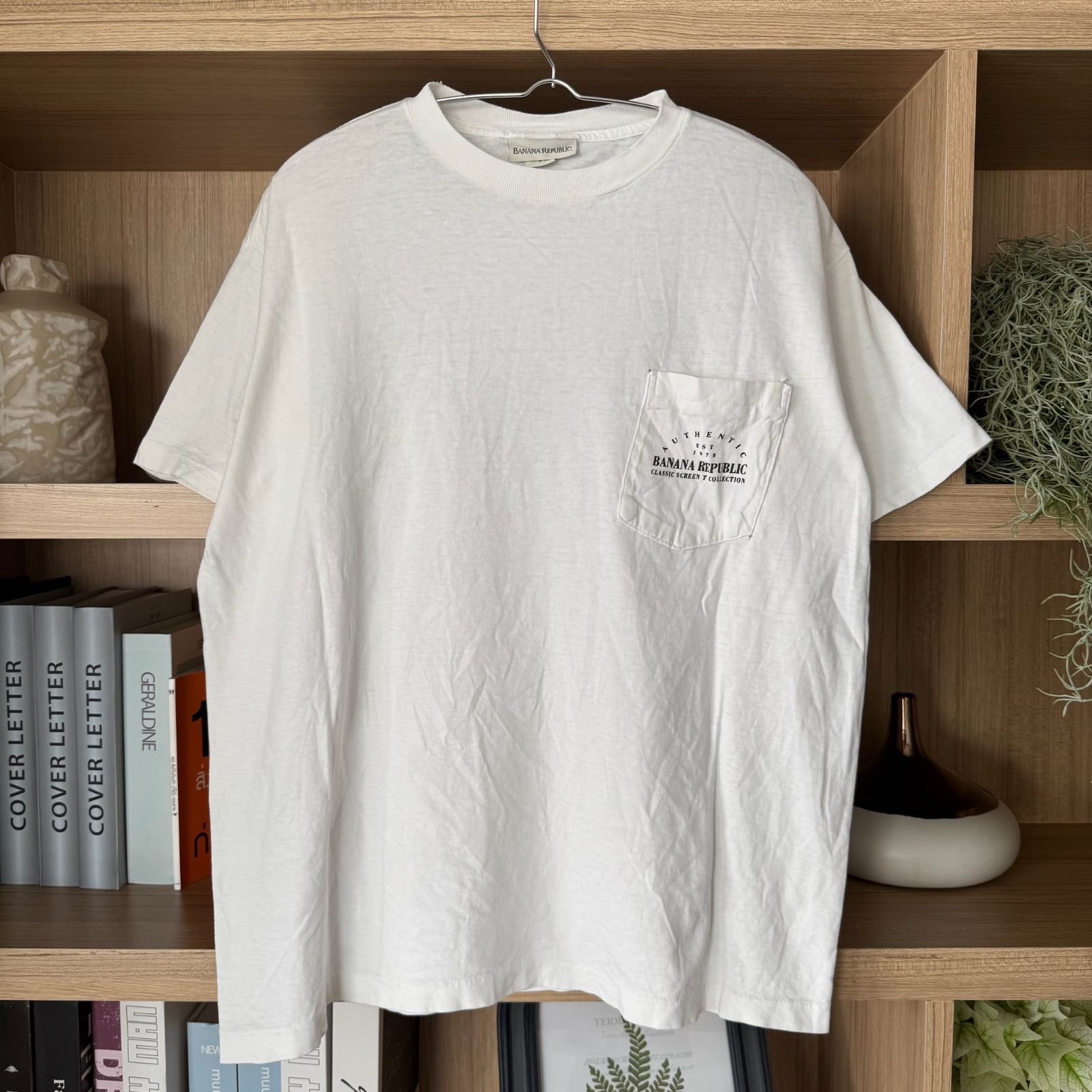 90s BananaRepublic USA製 旧タグ ポケットTシャツ バナナレパプリック 