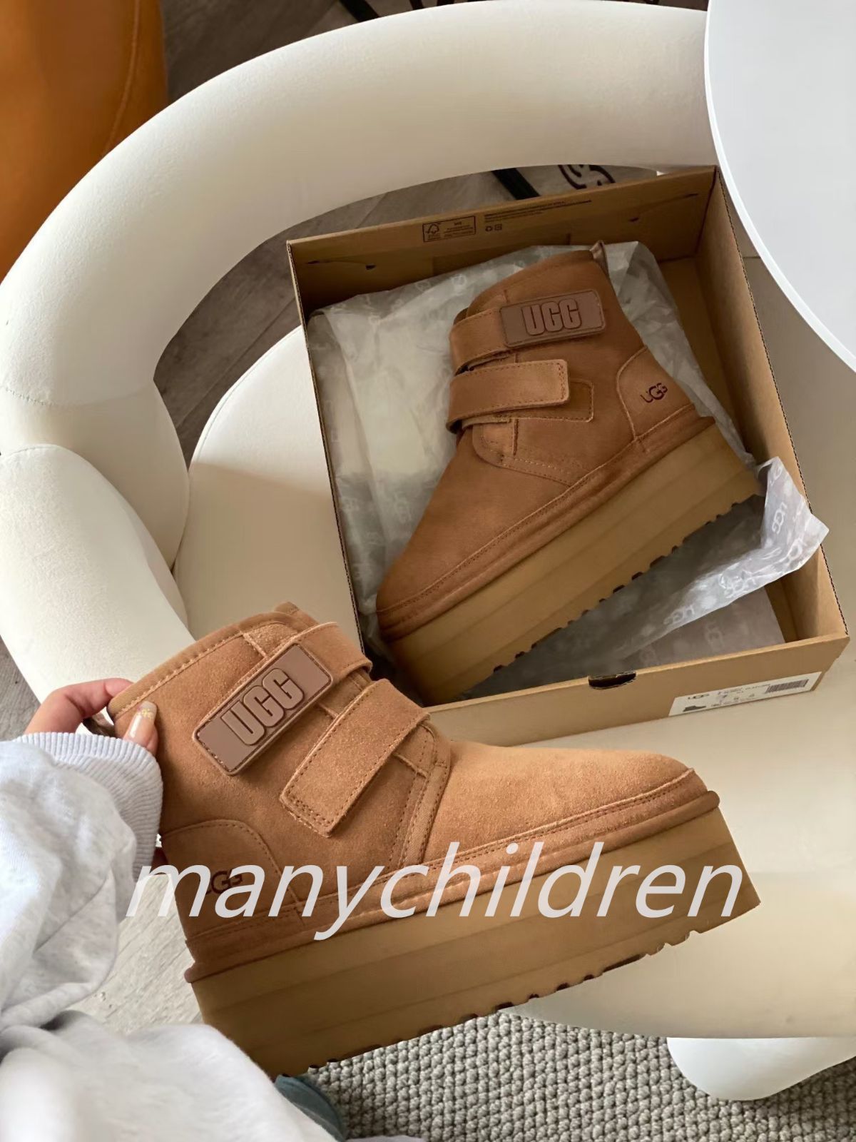 美品 UGG アグ レディース ブーツ 5cm ニューメル プラットフォーム Neumel Platform 箱付 Chestnut - メルカリ