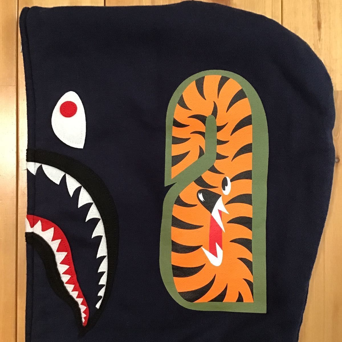 ☆XL☆ シャーク パーカー ネイビー shark full zip hoodie a bathing ...