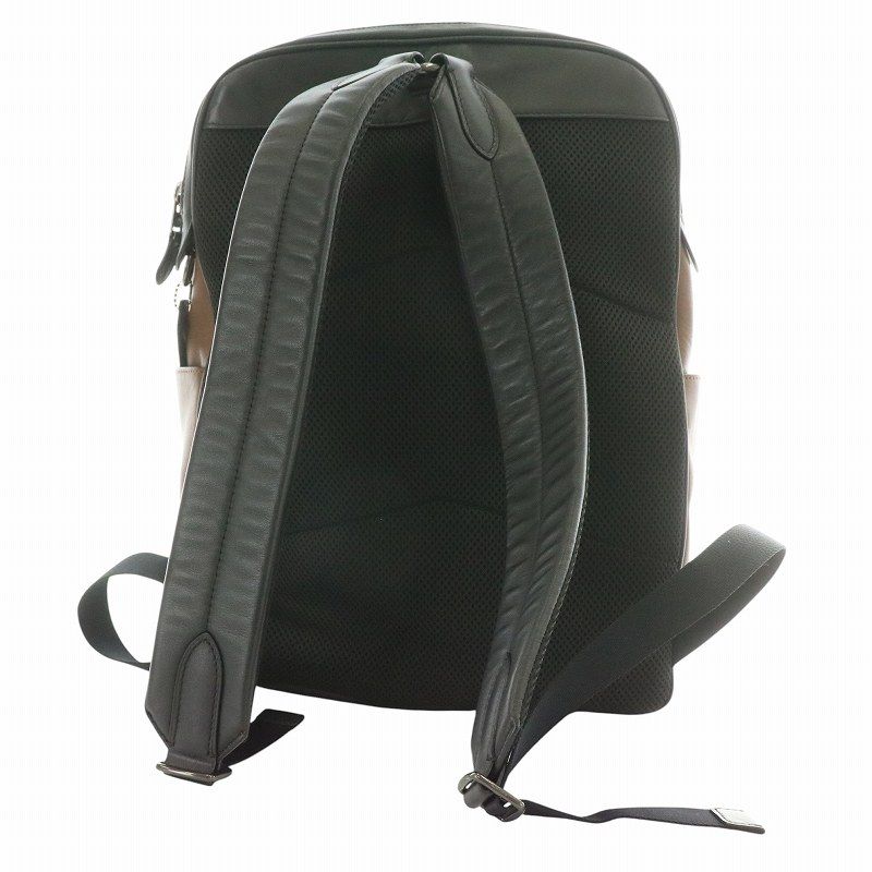 【美品】COACH コーチ　リュック　グラハム　ブラウン&ブラック　F37599 美品】COACH コーチリュックグラハムブラウン&ブラックF37599