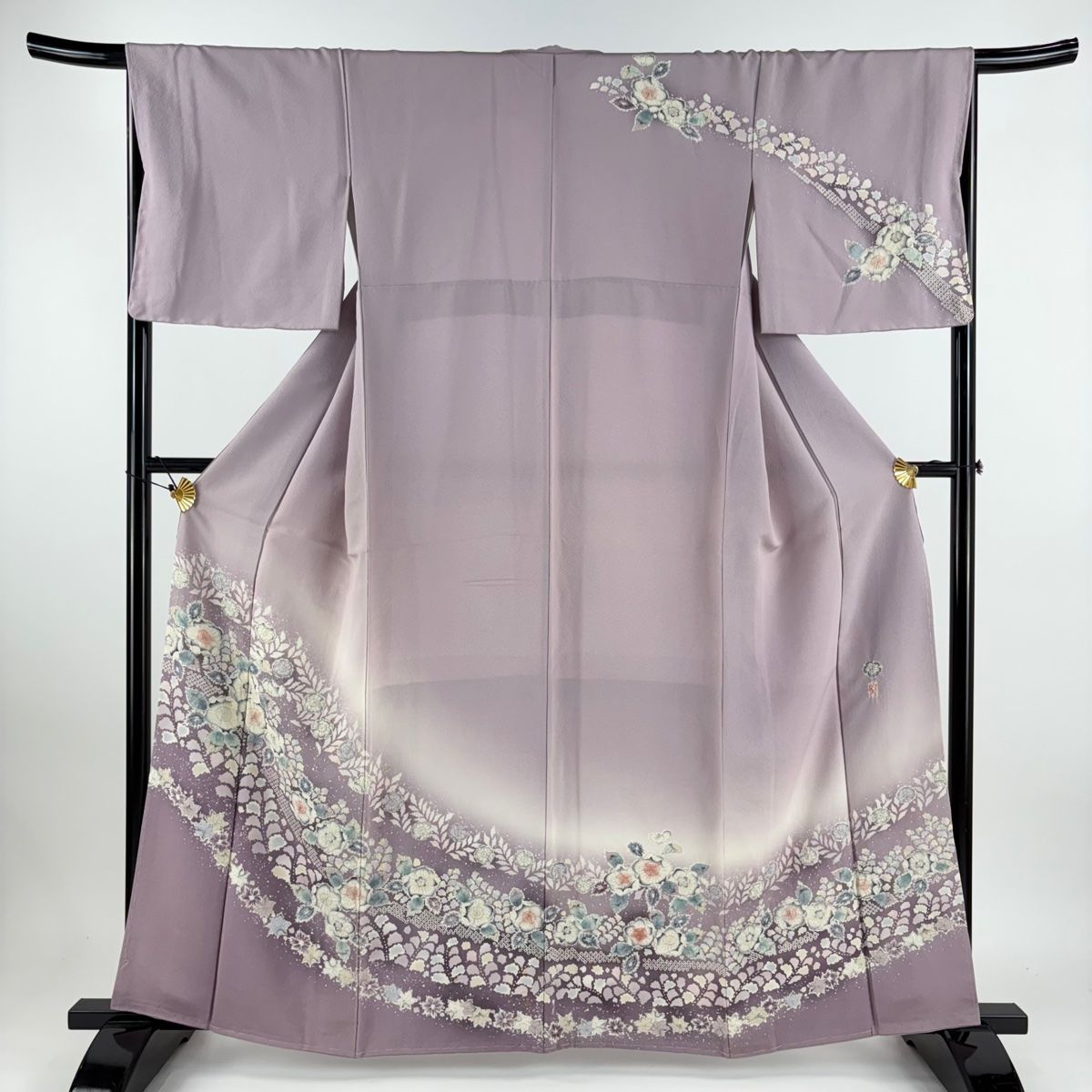 訪問着 身丈162cm 裄丈65.5cm M 袷 翠山工房 落款 辻が花 ぼかし