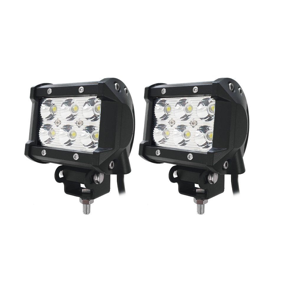 カシムラ LEDワークライト ミニ角 6灯 18W 2個セット LED6灯 白色 16W 14400lm 6000K ノイズ対策 IP67 DC12|24V NML-111