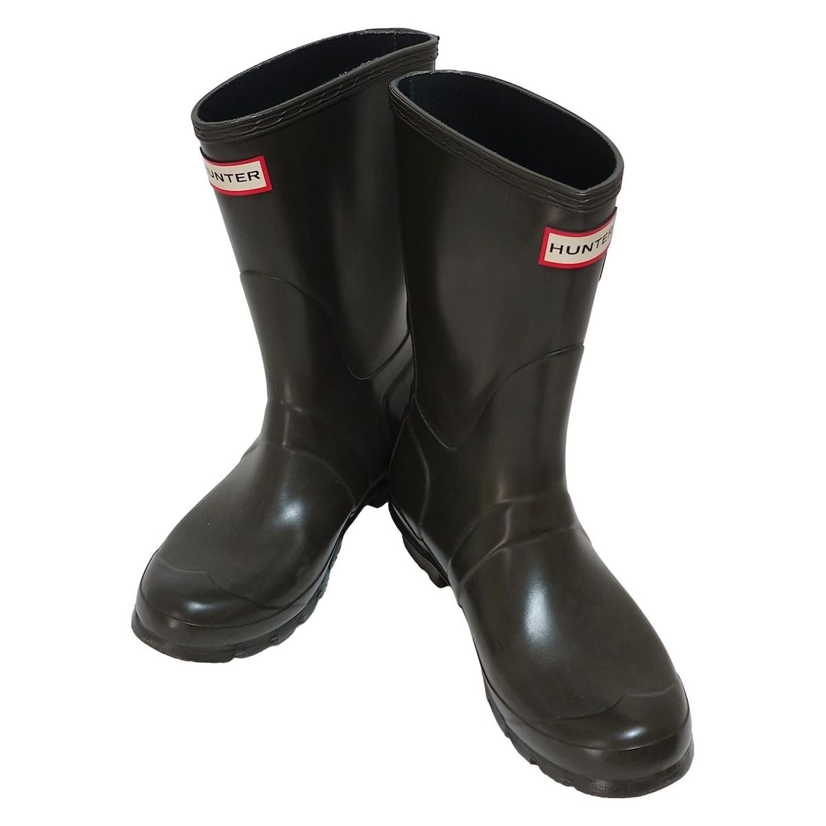 ハンター　レインブーツ　美品　EU36 HUNTER(ハンター) レインブーツ 38 レディース - ダークグリーン