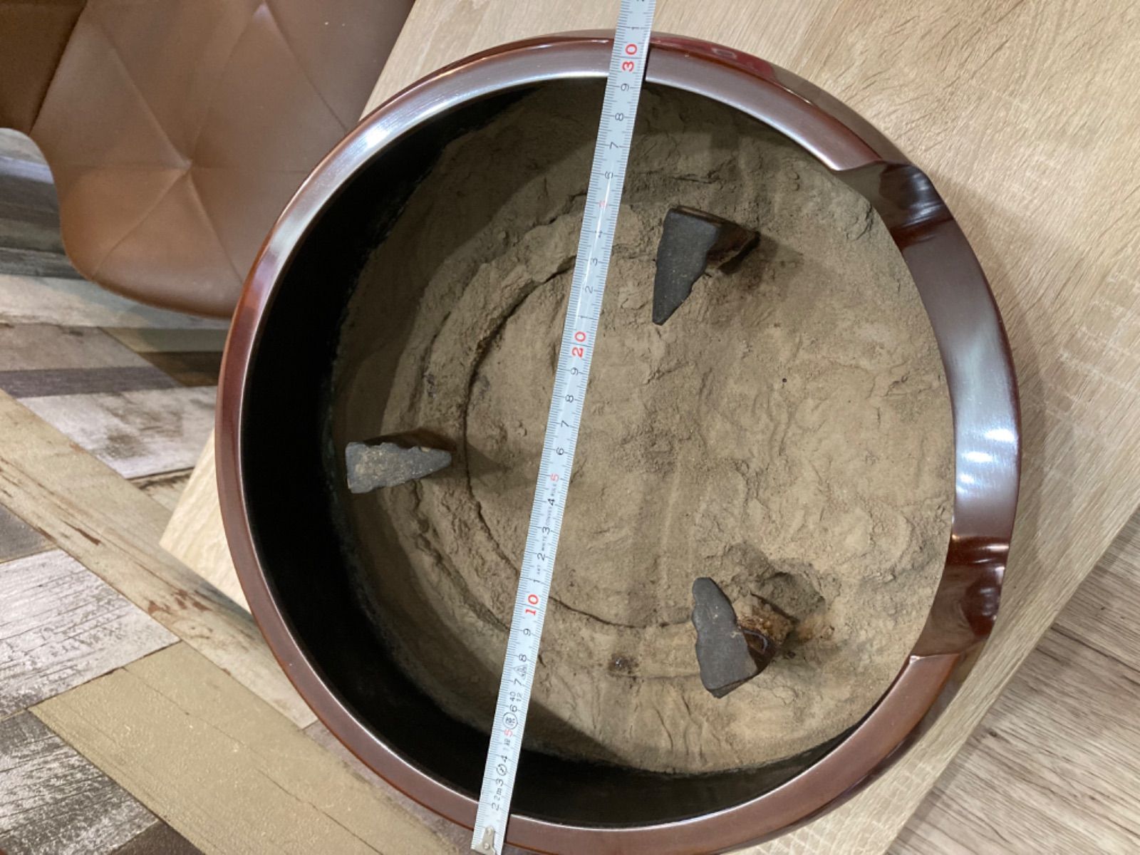 茶道具 唐銅面取風炉 茶道具 風炉師:金谷浄雲作 唐銅面