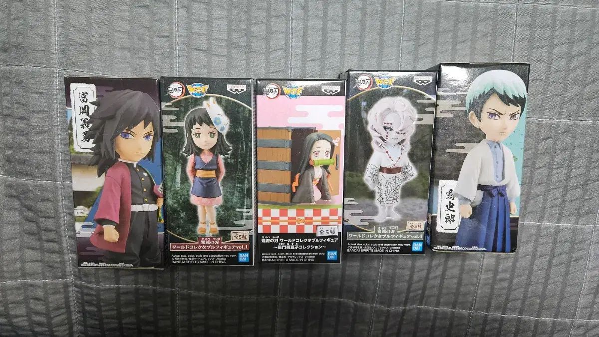 【雷市場（ポンジャン）商品韓国直送】 (未開封) デーモンスレイヤー ワールドコレクタブル フィギュア 5 種 まとめ売り