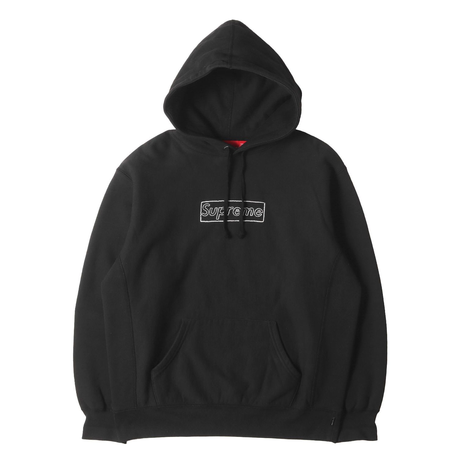 Supreme シュプリーム パーカー サイズ:S / 21SS KAWS チョーク BOXロゴ スウェットパーカー (Chalk Logo Hooded Sweatshirt) / ブラック 黒 / トップス フーディー プルオーバー 【メンズ】