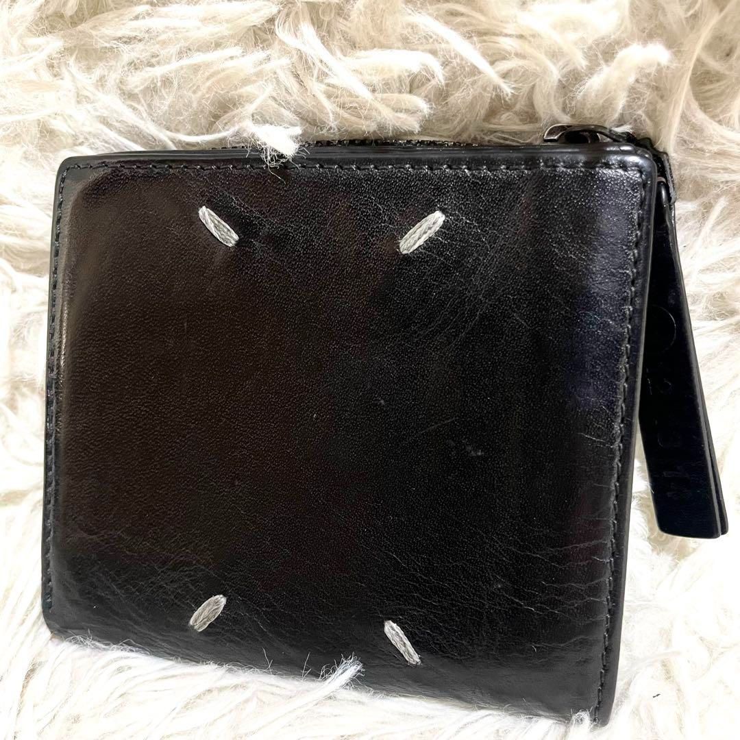メゾンマルジェラ 二つ折り財布 小銭入れ コインケース ブラック 黒