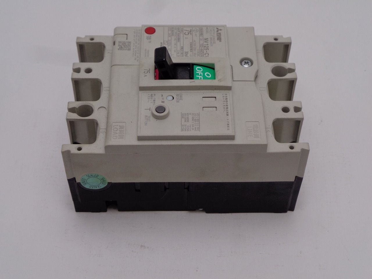 漏電ブレーカー3P3E75A NV125-SVF NV125-SVF 3P 75A 100-440V 1.2