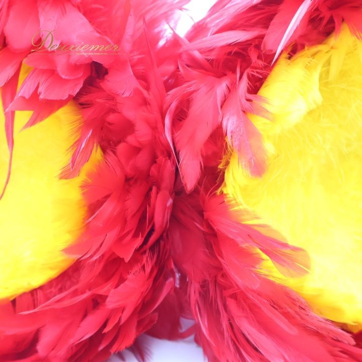 フラダンス ウリウリ 一体型 羽毛 赤 中心部 黄色 楽器 ハワイ Hawaii フラダンス ウリウリ 一体型 羽毛 赤 中心部 黄色 楽器 ハワイhawaii