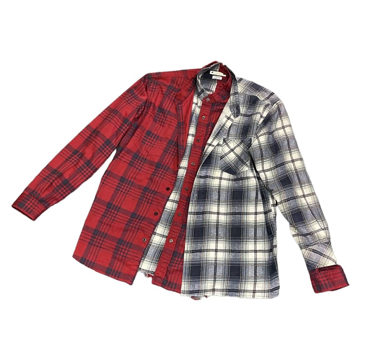 OLD PARK×MINEDENIM OP CheckDenim Flannel OLD PARK×MINEDENIM