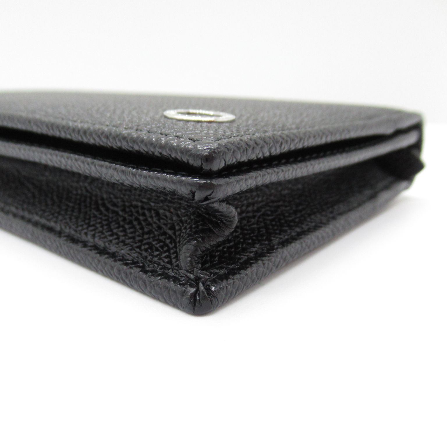 BVLGARI 折財布 グレインレザー 黒 ブルガリ ブラック カーフレザー