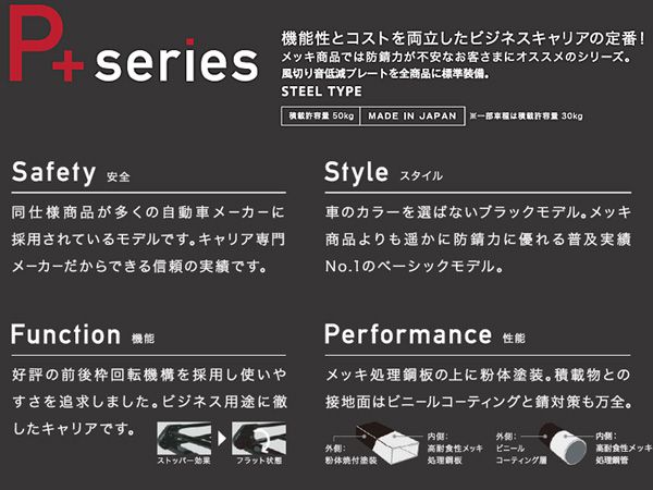 アトレーワゴン S320G S330G 全車 H17.5～ ルーフキャリア TUFREQ タフレック PH234B P シリーズ プラス 6本脚 法人のみ配送 送料無料