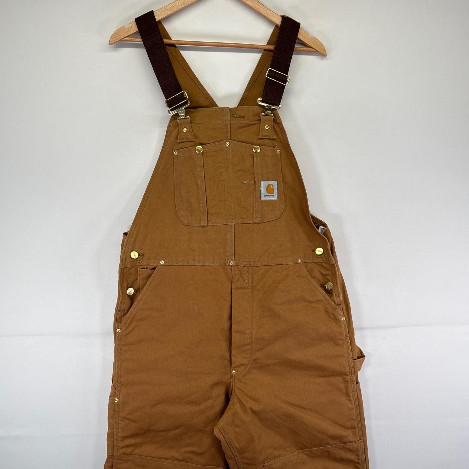 古着 カーハート Carhartt USA製 オーバーオール ダック 中綿
