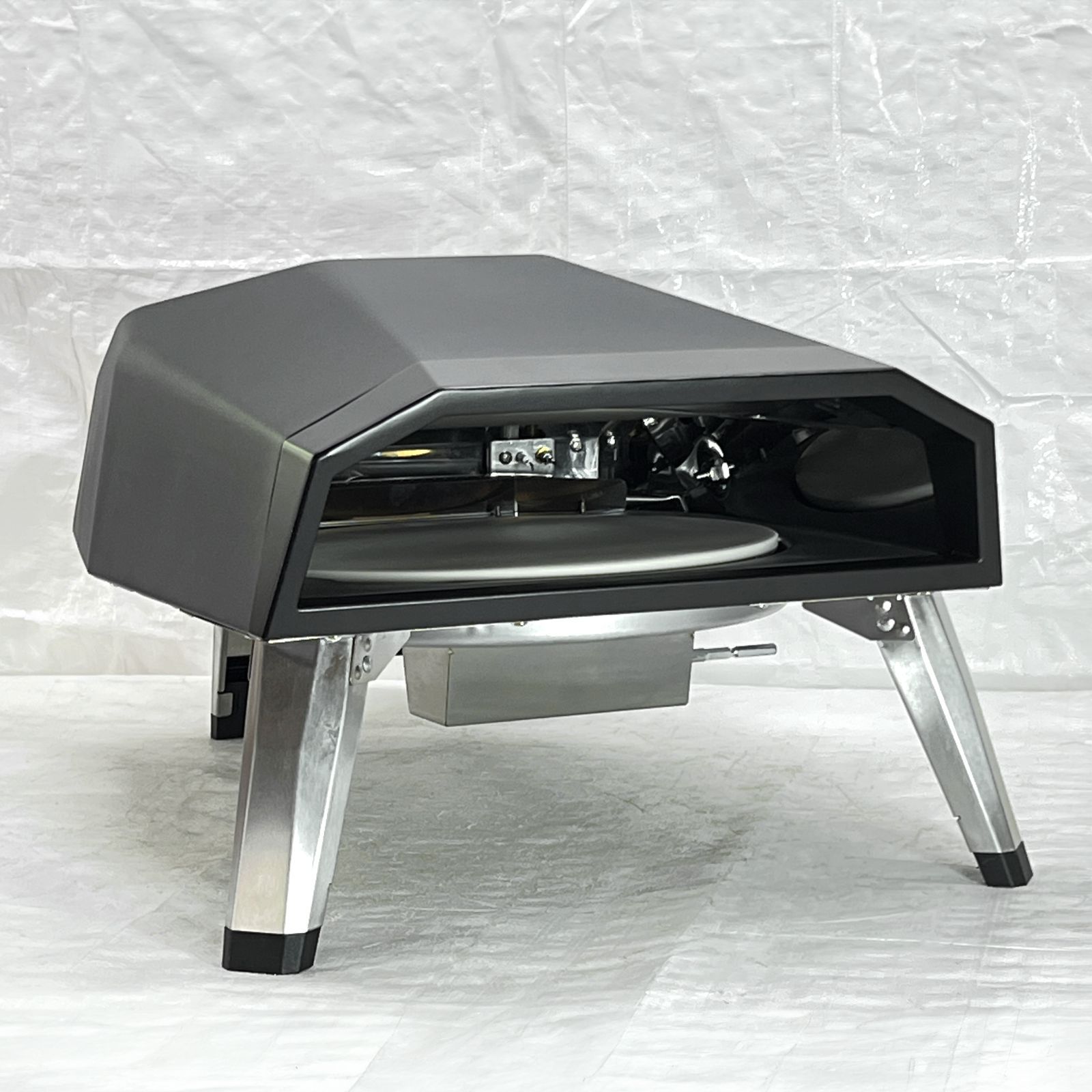♥ ピザオーブン 12インチ ピザ窯 ガス式 カセットコンロ OD|CB缶 持ち運び 収納バッグ付 アウトドア バーベキュー グランピング キャンプ 家庭用 予熱不要 QOD0001G