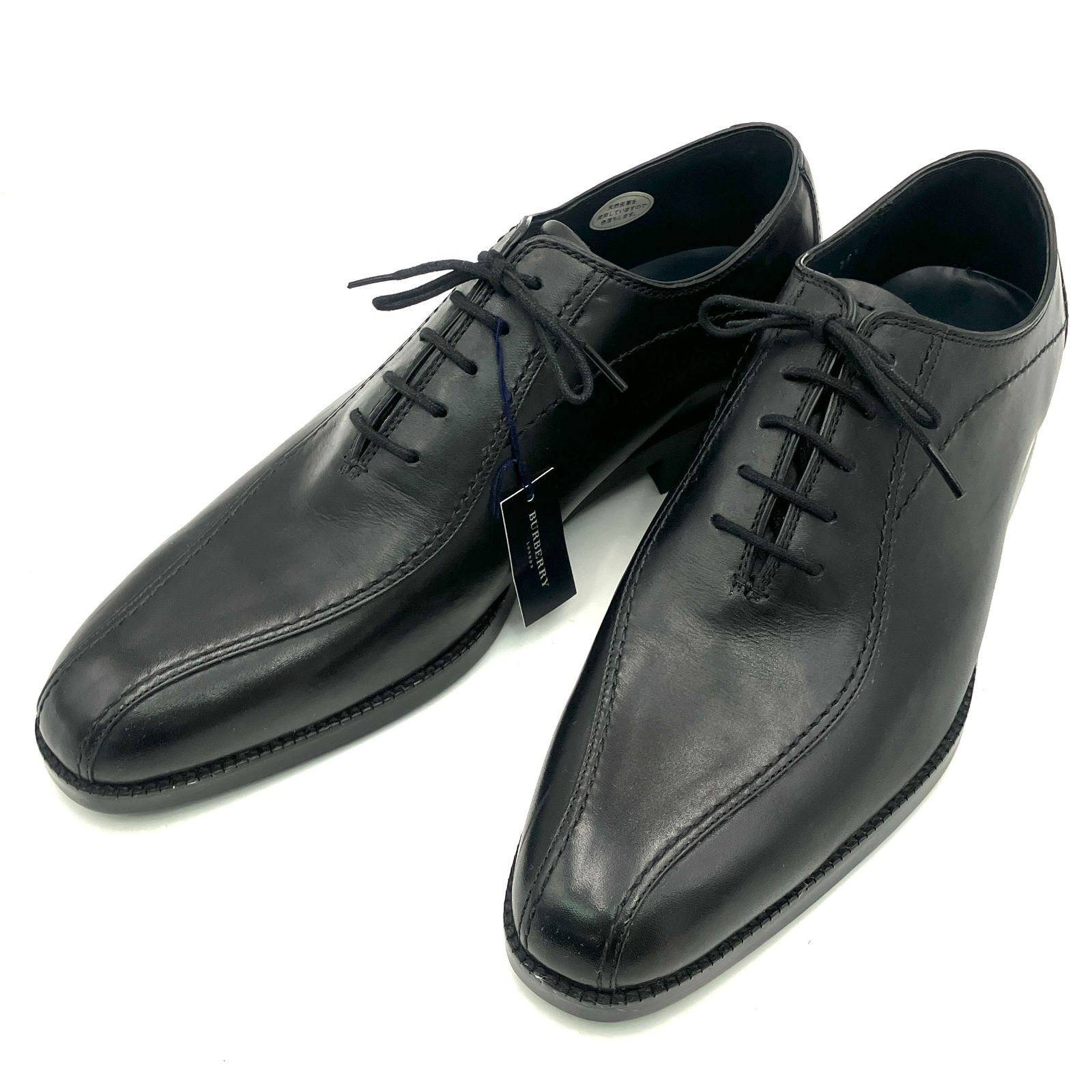 美品　BURBERRY ビジネスシューズ　BLACK　黒　バーバリー 極美品】バーバリー ロンドン ビジネスシューズ 黒 レザー 24.5