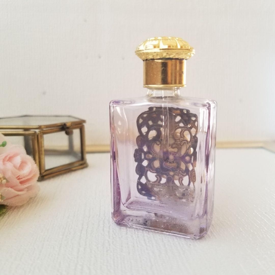華やかなチェコガラスの香水瓶 　pf0408s お花 華やかなチェコガラスの香水瓶 pf0408s お花