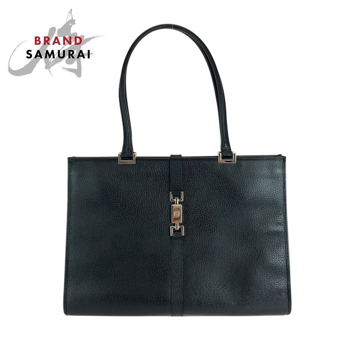 美品 GUCCI グッチ ジャッキー ブラック 黒 シルバー金具 レザー 002 
