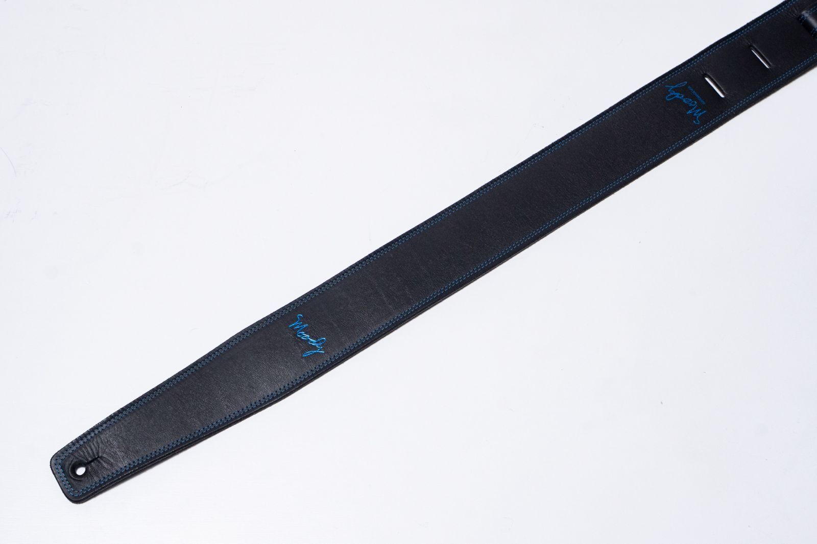 used Moody Straps | 2.5 Inch Black|Sky Blue Leather Standard Tail GIB横浜