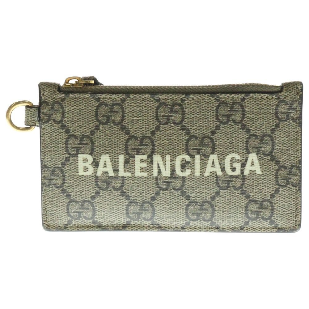 GUCCI グッチ × BALENCIAGA バレンシアガザ ハッカー プロジェクト ストラップ付カードケース ベージュ 681706
