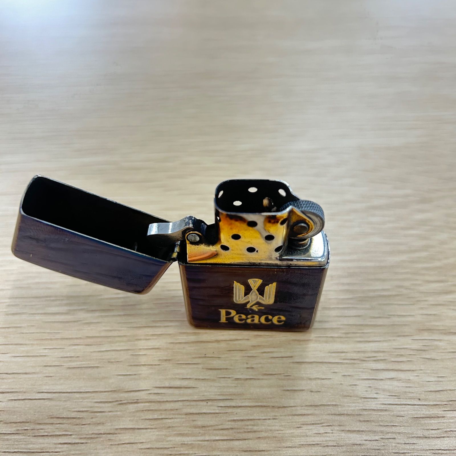 希少 ピースzippo ブルーチタン USA製 非売品 peace ジッポ 1994