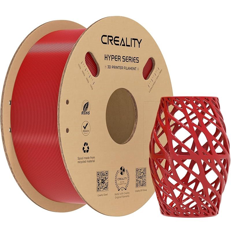 Creality PETG フィラメント 赤 1.75mm K1 Max用 Hyper PETGフィラメント 3Dプリンターフィラメント 高速30-600mm|s向けに設計 1kg 2.2ポンド |スプール PETGフィラメント 高速フィラメント 寸法精度 0