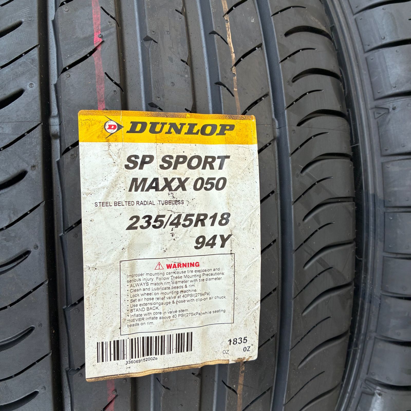 ダンロップ　SP スポーツ　1本　新古品 即納可能245&frasl;50R18 245&frasl;50-18 ダンロップ SP SPORTMAXX 050+ 中古品