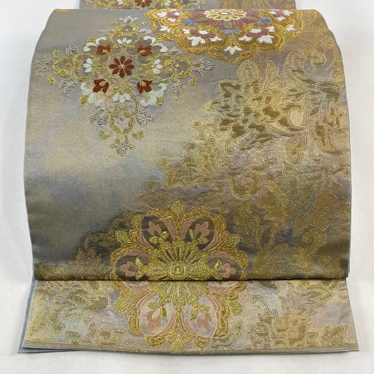 409my40◇川島織物 金通し 雪輪 金銀糸 六通 本袋帯◇美品 409my40◇川島織物 金通し 雪輪 金銀糸 六通 本袋帯◇美品