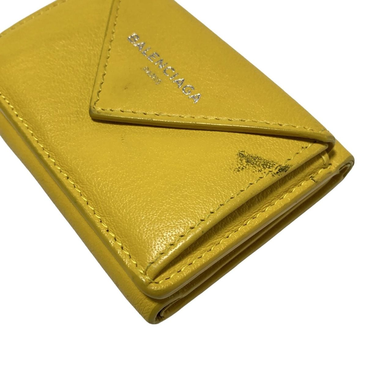 SAINT LAURENT 三つ折り財布 ウォレット Vステッチ 極美✨サンローラン