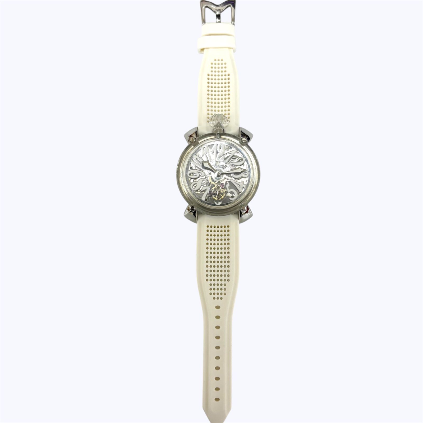 中古 GaGa MILANO ガガミラノ 6090.01 マヌアーレ48mm クリスタル 