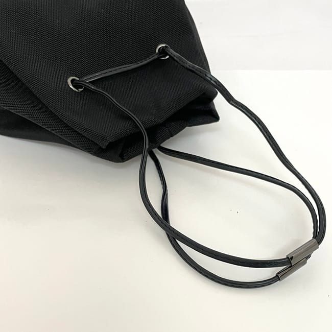 グッチ 巾着 ポーチ ブラック 039 1053 美品 キャンバス レザー