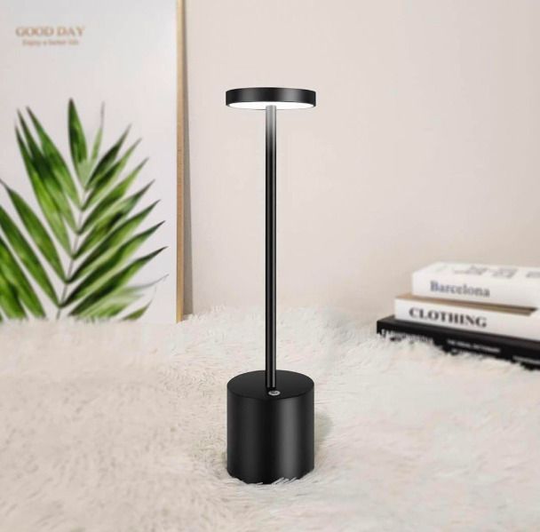 テーブルランプ LED コードレス USB 充電式 バッテリー 調光 卓上 北欧 アンティーク おしゃれ 明るい 黒 ブラック