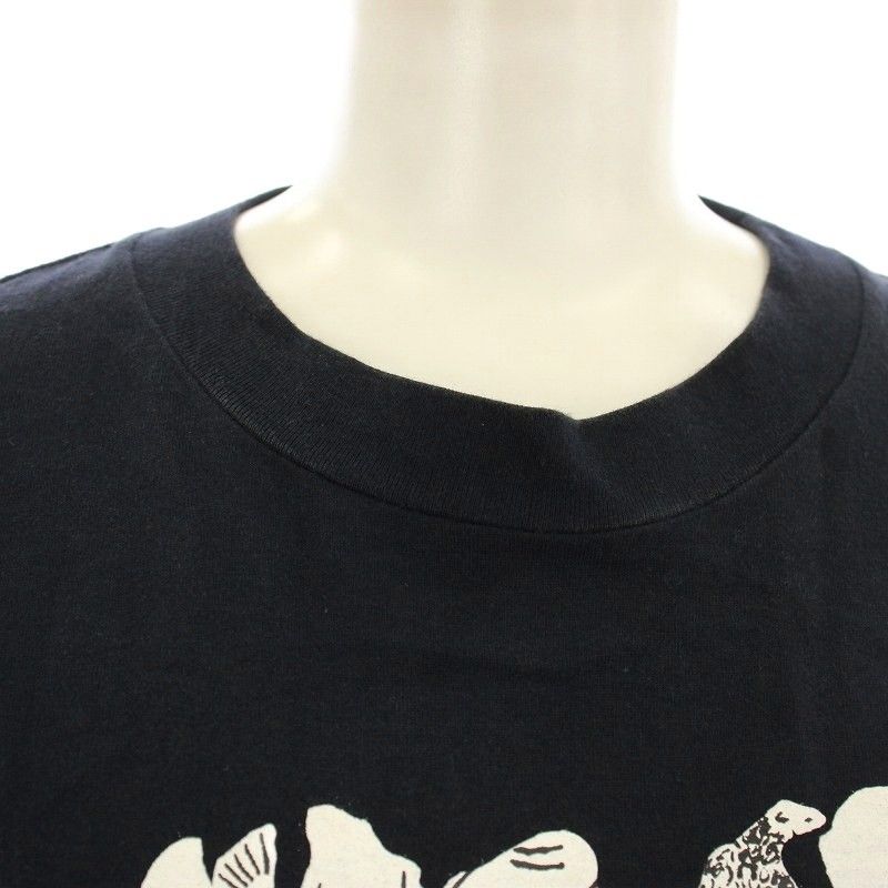 【新品】ミナペルホネン　半袖Tシャツ　L ブラック ミナペルホネン mina perhonen Tシャツ EV0773 life puzzle 半袖