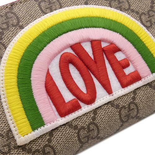 極美品 グッチ 財布 GUCCI GGスプリーム レインボー LOVE ラウンドファスナー 長財布 ベージュxマルチカラー レディース 476413  T-YJ06395 - メルカリ