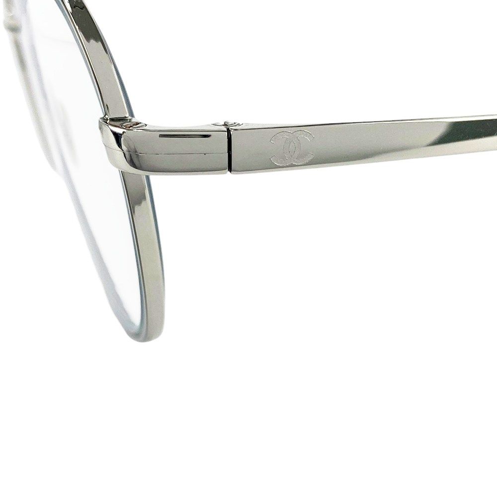 ■美品■　シャネル オーバルシェイプオプティカル ココ 眼鏡 サングラス 度入り クリア シルバー 2209 C.124 47□20 140 【405174】7 □美品□ シャネル オーバルシェイプオプティカル ココ 眼鏡