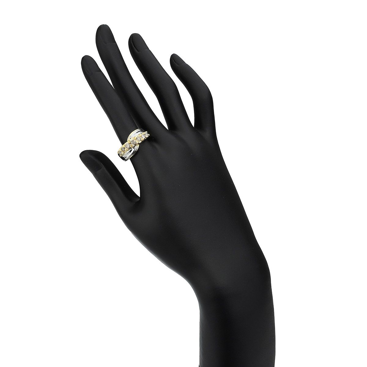 ジュエリーマキ 交差デザインリング 指輪 ダイヤモンド 0.57ct